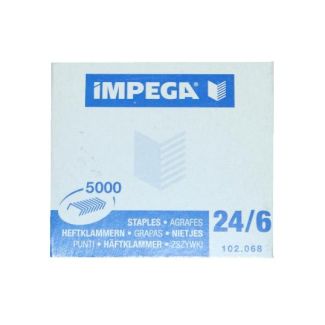 Hæfteklammer Impega 24/6 5000 stk