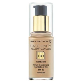 Max Factor Face Finity  All Day Flawless 3 in 1  foundation spf 20 80 bronze 30ml