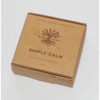 Raw roots simply calm flower infused soap bar 115g