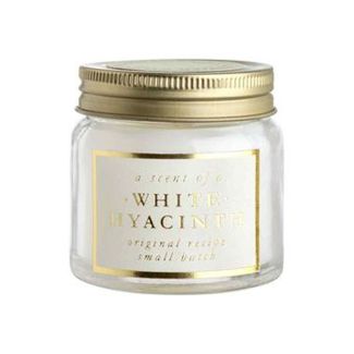 A secret of a white hyacinth candle