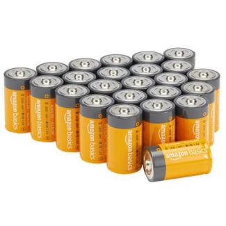 Amazon basics D cell everyday alkaline batteries 24 stk