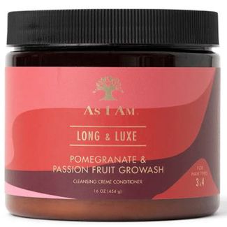 As i am long & luxe growash cleansing creme conditioner pomegranate & passion fruit 454g 
