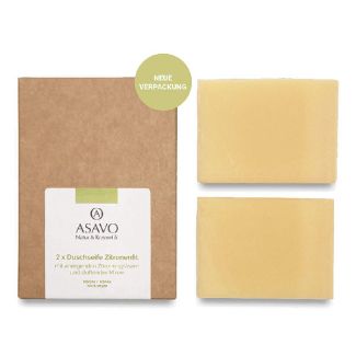 Asavo natur & kosmetik duschseife zitronenfit 2 x 95g