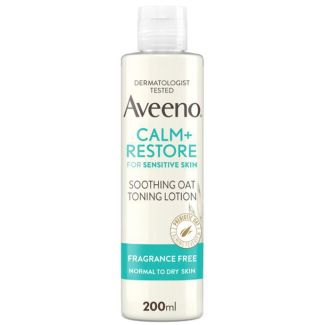 Aveeno calm-restore soothing oat toning lotion for sensitive skin 200ml