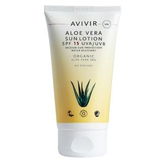 Avivir aloe vera sun lotion SPF15 medium sun protection 150ml (dato)