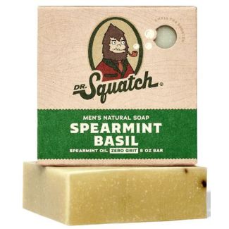 Dr. Squatch men's natural soap spearmint basil zero grit 141.7g