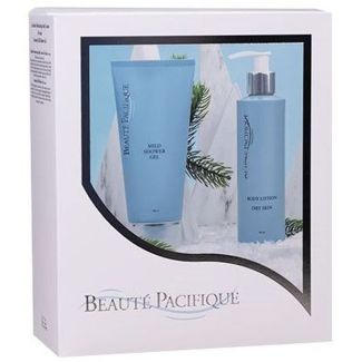 Beauté pacifique gaveæske - enriched moisturizing body lotion dry skin 200ml + seriously mild shower gel 200ml
