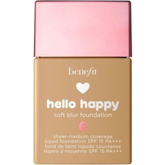 Benefit hello happy soft blur foundation SPF15 6 sheer-medium coverage 30ml