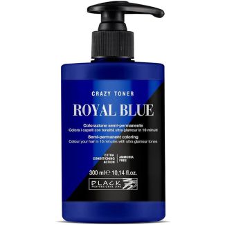 Black professional line crazy toner semi-permanent hair colour royal blue 300ml