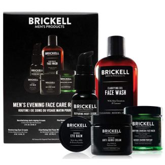 Brickell men's products men's evening face care routine 1 - 5 dele