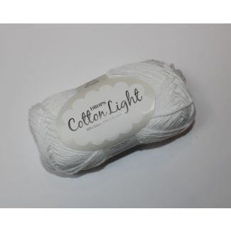 Drops garn Cotton Light - Hvid farve 02 - 50g
