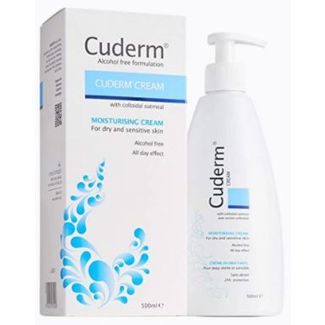Cuderm cream moisturising cream for dry and sensitive skin with colloidal oatmeal 500ml (æske upæn)