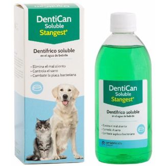 Dentican soluble stangest opløselig tandpasta til hund & kat 250ml (æske upæn)