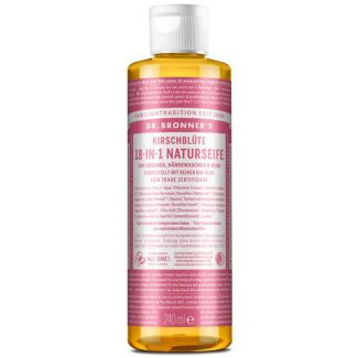 Dr. Bronner's 18-in-1 naturseife kirschblüte 240ml (bøtte upæn)