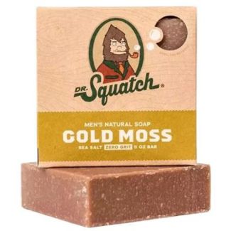 Dr. Squatch men's natural soap gold moss sea salt zero grit 141.7g