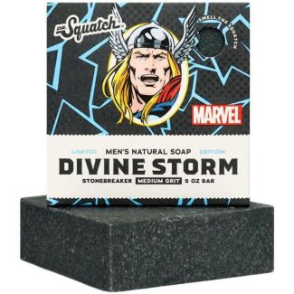 Dr. Squatch men's natural soap marvel divine storm stonebreaker medium grit 141g