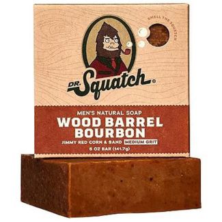 Dr. Squatch men's natural soap wood barrel bourbon jimmy red corn & sand medium grit 141.7g