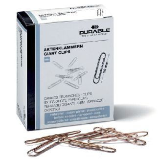 Durable paper clips 50mm kobber 100 stk. 