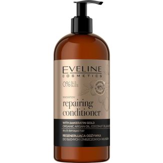 Eveline cosmetics repairing conditioner with bio keratin gold dry & damaged hair 500ml