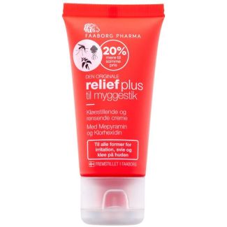 Faaborg pharma den originale relief plus til myggestik kløestillende og rensende creme 30ml