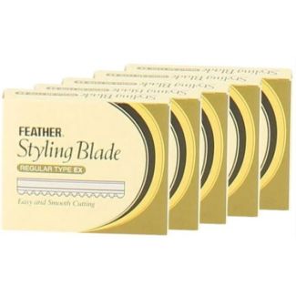 Feather styling blade regular type EX easy and smooth cutting 5 boxes a 10 stk.