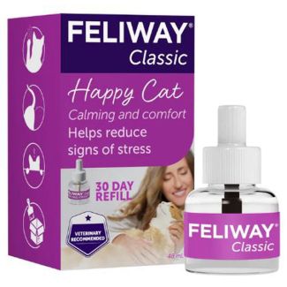 Feliway classic happy cat helps reduce signs of stress 30 day refill flakon for diffuser 48ml (æske upæn)