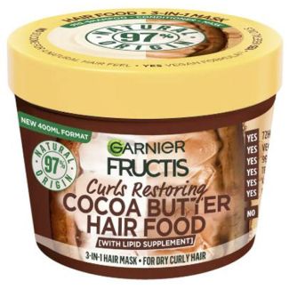 Garnier fructis curls restoring cocoa butter hair food 3 in 1 usage hair mask 390ml