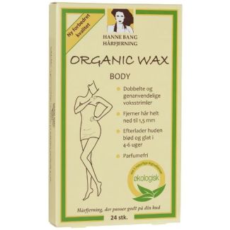 Hanne bang hårfjerning organic wax body 24 stk