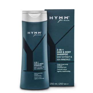 Amway hymm for men 2-in-1 hair & body shampoo mint extract & sea minerals 250ml (Dato)