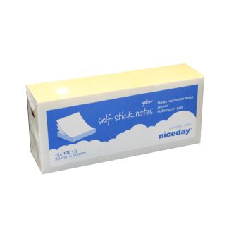 Niceday self stick notes 12 x 100 38mm x 50mm