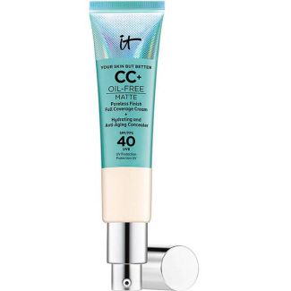 it cosmetics CC+ oil-free matte poreless finish full coverage cream SPF40 fair light 32ml