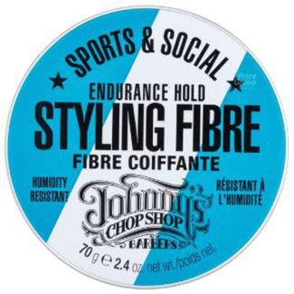 Johnny's chop shop barbers sports & social endurance hold styling fibre 70g