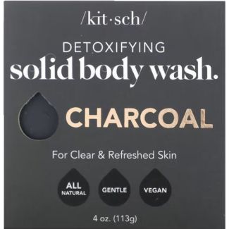 Kitsch detoxifying solid body wash charcoal sage & mint 113g