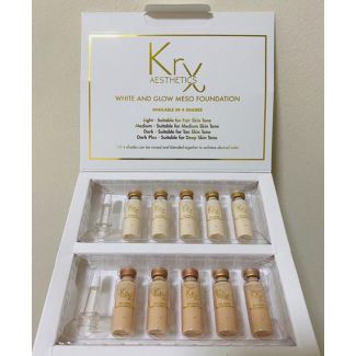 Krx aesthetics white and glow meso foundation dark plus 10 ampuller