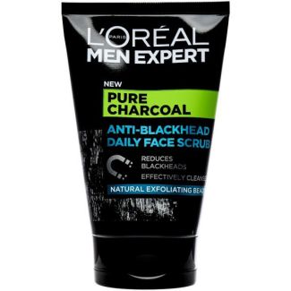 L'oréal men expert pure charcoal anti-blackhead daily face scrub 100ml