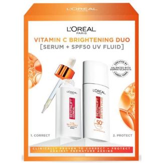 L'oréal paris vitamin C brightening duo - revitalift clinical serum 30ml + Revitalift clinical SPF50+ anti-uv fluid 50ml