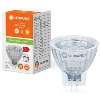 Ledvance pære GU4 LED MR11 20 DIM 20W 12V 184lm performance glass 