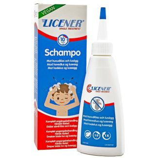 Licener shampoo komplet engangsbehandling dræber både lus og luseæg 100ml (dato)