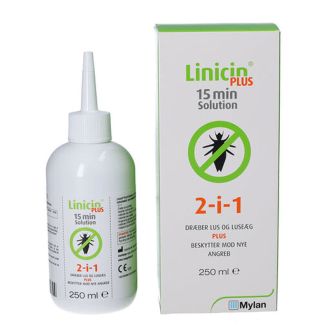 Linicin plus 2-i-1 dræber lus og luseæg plus beskytter mod nye angreb 250ml