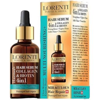 Lorenti tokyo & seoul miraculous hair repair multi nourishing hair serum 4 in 1 collagen & biotin 50ml