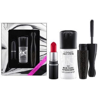 MAC shiny pretty things all stars kit ruby woo 3 dele