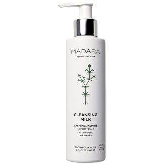 Madara organic skincare cleansing milk calming jasmine all skin types 200ml