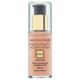 Max factor x facefinity all day flawless 3in1 foundation SPF20 45 warm almond 30ml