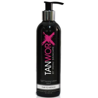 Monu tanworx self tanning lotion with tan enhancers medium 200ml