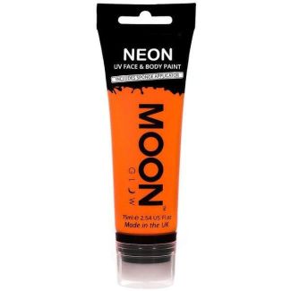 Moon glow neon uv face & body paint neon orange 75ml