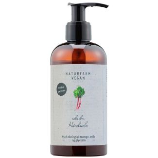 Naturfarm vegan rabarber håndsæbe med økologisk mango æble og glycerin 250ml