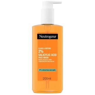Neutrogena clear & defend 2% salicylic acid face wash 200ml