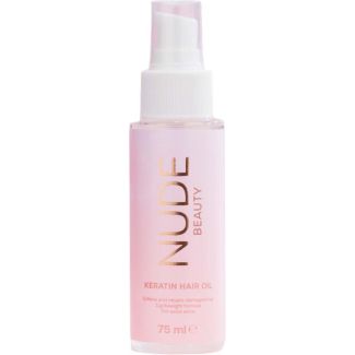 Nude beauty keratin hair oil softens and repairs damaged hair for extra shine 75ml