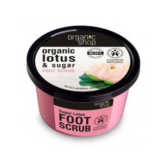 Organic shop lotus & sugar foot scrub 250ml