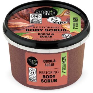 Organic shop restoring body scrub cocoa & sugar 250ml